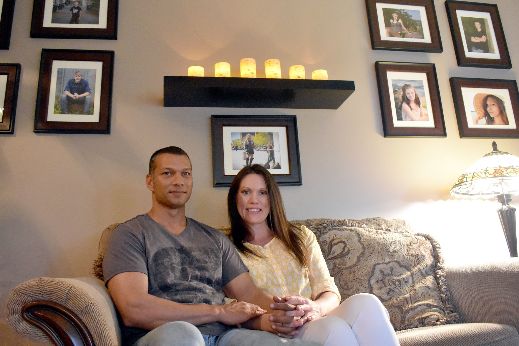 Ryan and Tricia inside West Baraboo home
